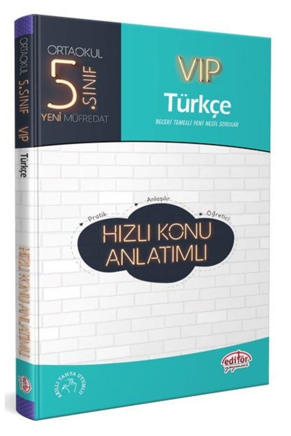 5. Sınıf Vıp Türkçe Hızlı Konu Anlatımlı - Editör Yayınevi