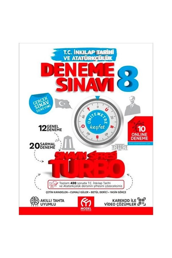 Model Eğitim Yayınları 8. Sınıf T.c. Inkılap Tarihi Ve Atatürkçülük Sınavın Şifresi Turbo 12 Genel