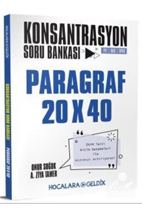 Konsantrasyon Soru Bankası Paragraf 20x40
