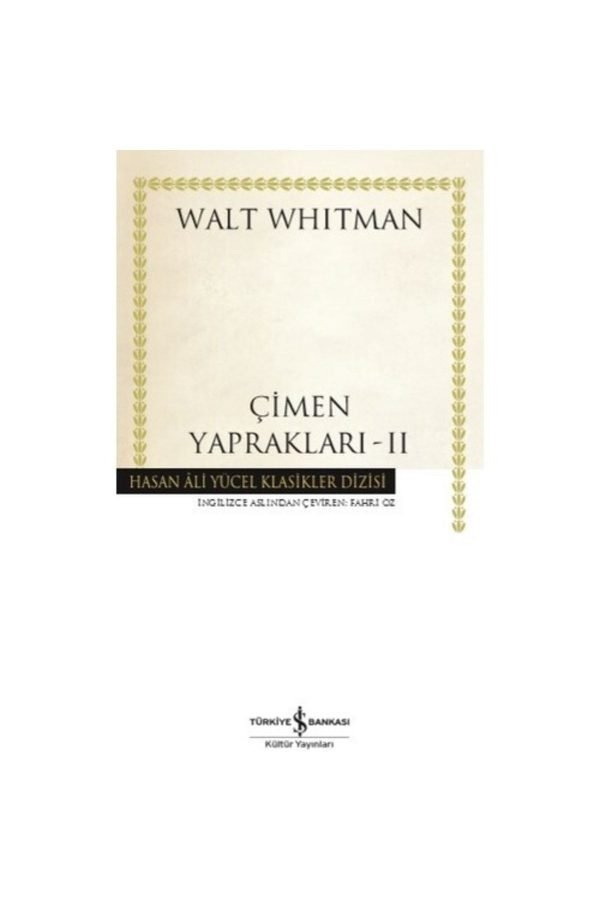 Çocuk Çimen Yaprakları 2 Walt Whitman Hasan Ali Yücel Klasikler
