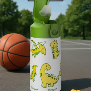 500ML Çocuk Su Matarası | Paslanmaz Çelik | Pipetli | BPA Free | Sızdırmaz Kapaklı