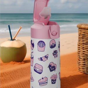 500ML Çocuk Su Matarası | Paslanmaz Çelik | Pipetli | BPA Free | Sızdırmaz Kapaklı