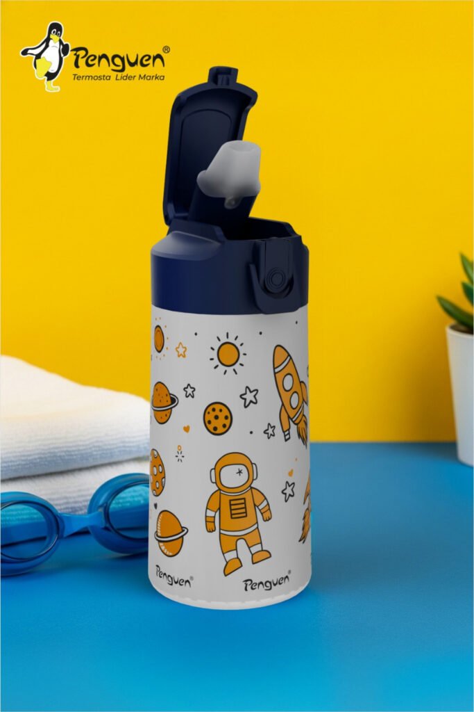 500ML Çocuk Su Matarası | Paslanmaz Çelik | Pipetli | BPA Free | Sızdırmaz Kapaklı