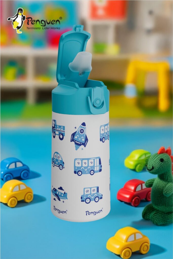 500ML Çocuk Su Matarası | Paslanmaz Çelik | Pipetli | BPA Free | Sızdırmaz Kapaklı