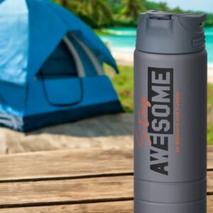 750ML Paslanmaz Çelik Su Matarası | Sızdırmaz Kapaklı | Pipetli | BPA Free | Dayanıklı