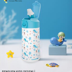 500ML Çocuk Su Matarası | Paslanmaz Çelik | Pipetli | BPA Free | Sızdırmaz Kapaklı