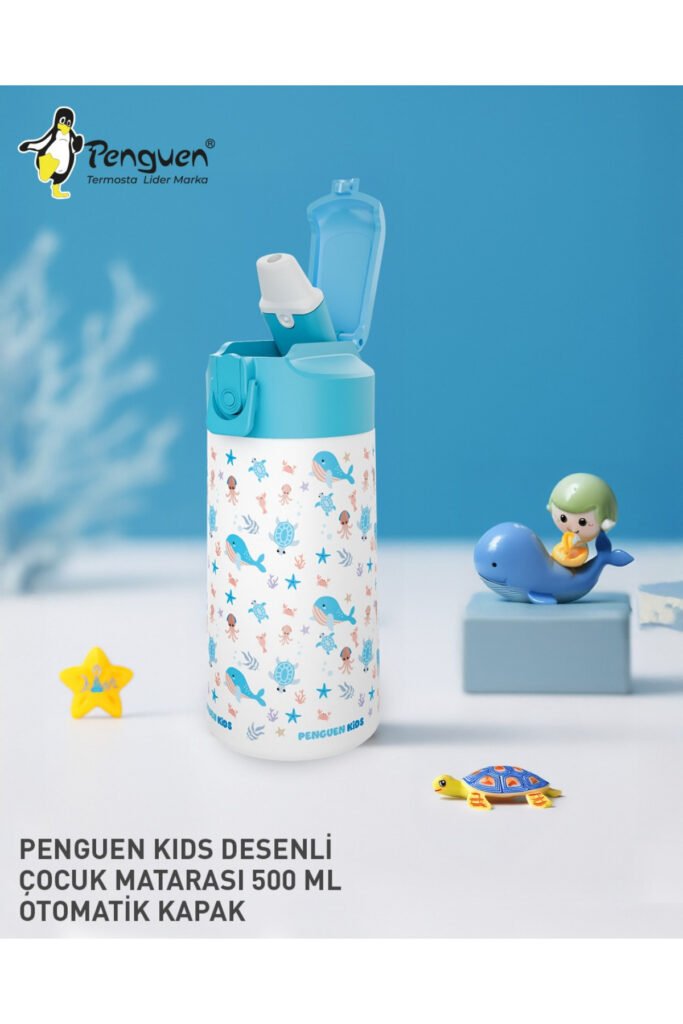 500ML Çocuk Su Matarası | Paslanmaz Çelik | Pipetli | BPA Free | Sızdırmaz Kapaklı