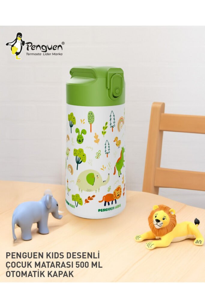 500ML Çocuk Su Matarası | Paslanmaz Çelik | Pipetli | BPA Free | Sızdırmaz Kapaklı