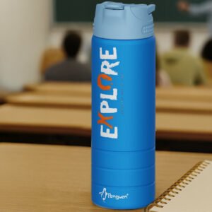 750ML Paslanmaz Çelik Su Matarası | Sızdırmaz Kapaklı | Pipetli | BPA Free | Dayanıklı