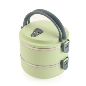 2 Katlı Yemek Sefer Tası - Yeşil