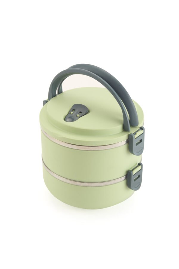 2 Katlı Yemek Sefer Tası - Yeşil