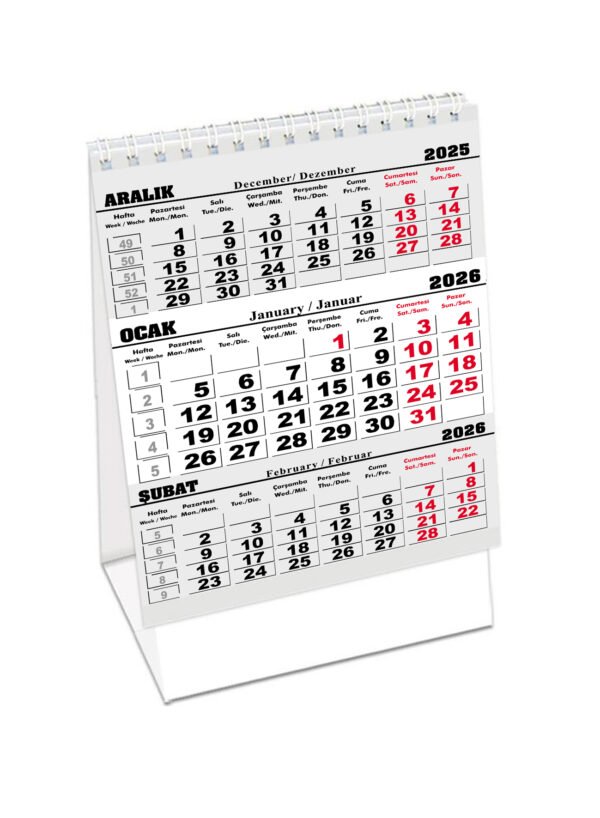 Üçgen Denizci Masa Takvimi 2026 11*15cm