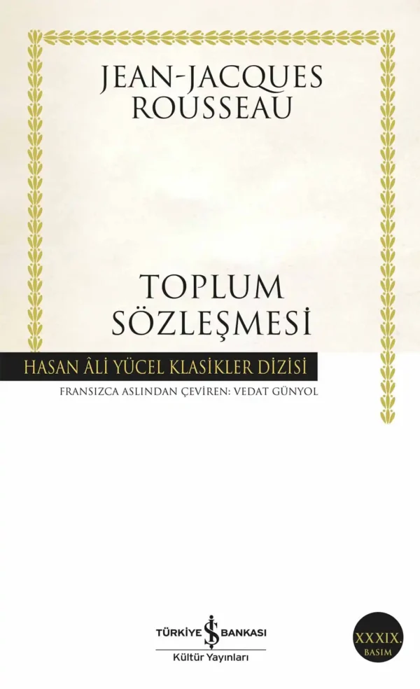 Toplum Sözleşmesi Jean-Jacques Rousseau