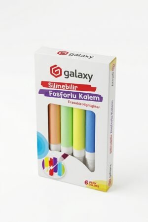 Silinebilir Fosforlu Kalem 6 Renk Galaxy
