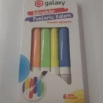 Silınebilir fosforlu kalem 6 renk galaxy